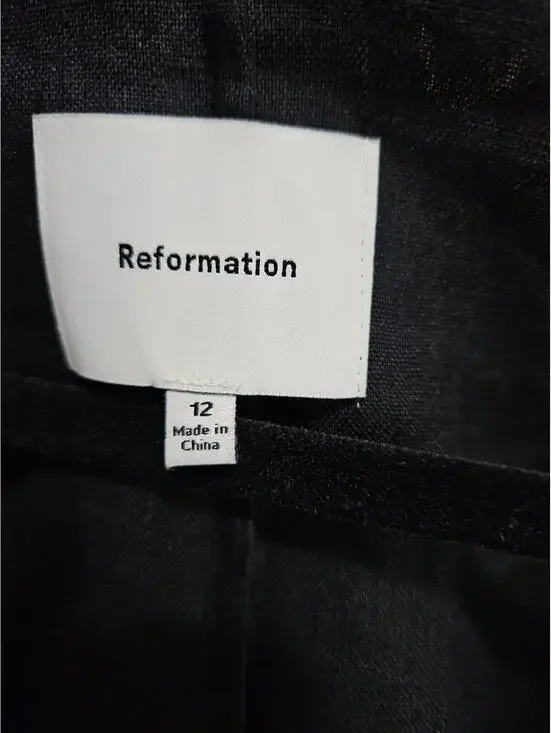 NEW, Reformation Annabella Top in Black SZ 12 #T3761 - Picture 5 of 5